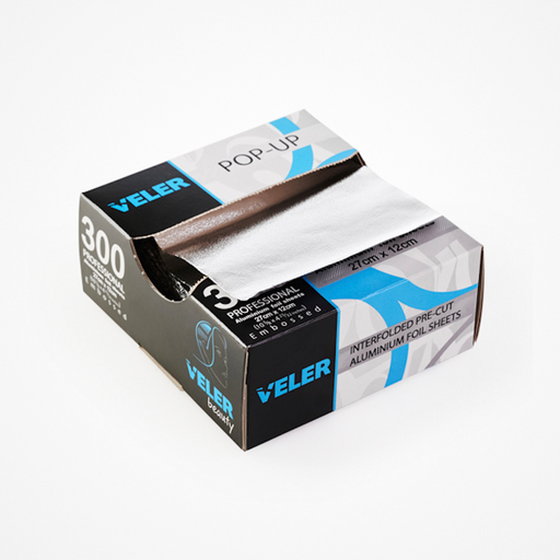 [VBDES32712 41739] PAPEL ALUMINIO LÁMINAS PRECORTADAS 27X12CM - VELER BEAUTY