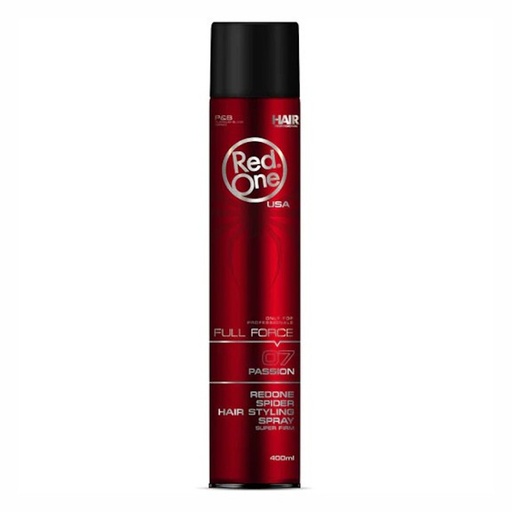 [41916] LACA FIJACIÓN FUERTE FULL FORCE PASSION 400ML - RED ONE