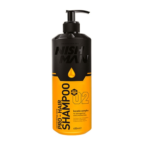 [NMN-117-400] CHAMPÚ CABELLO SIN SAL/PARABENOS 400ml - NISHMAN