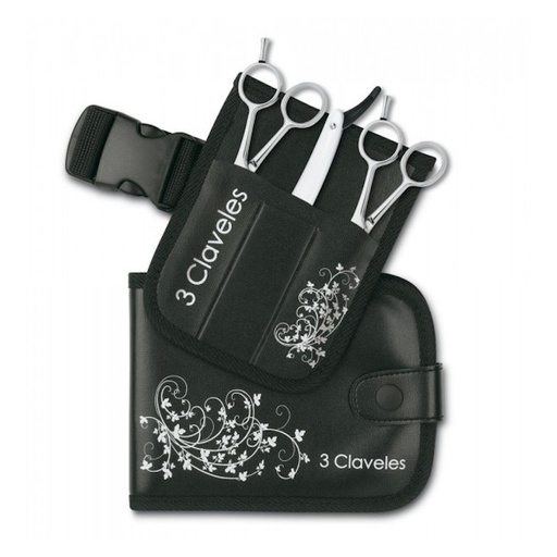 [38049] ESTUCHE 2 TIJERAS SKOOL 5,5" Y NAVAJA - 3 CLAVELES