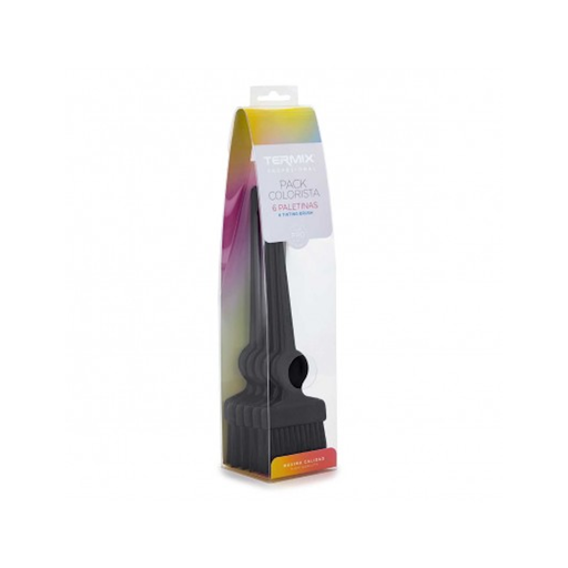 [27641] PALETINAS GRANDES FIBRA NEGRA SUAVE 6UD - TERMIX