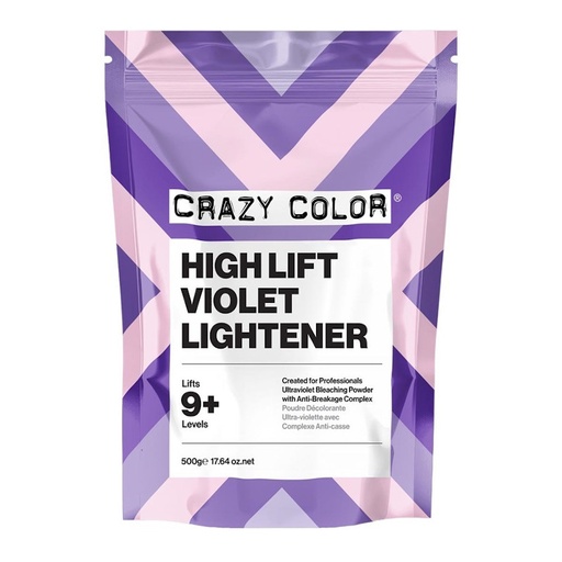 [CC002992] POLVO DECOLORANTE HIGH LIFT VIOLET 9 TONOS 500GR - CRAZY COLOR