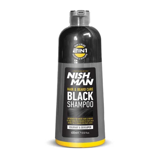 [NMN-194-400] CHAMPÚ BLACK COLOR SEMIPERMANENTE 400ml - NISHMAN