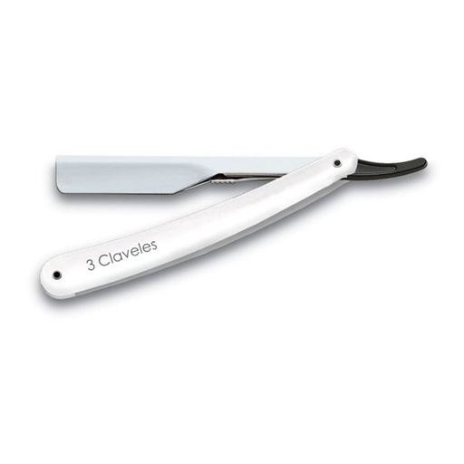 [12654] NAVAJA DE RETOQUE BLANCA CARRIL - 3 CLAVELES