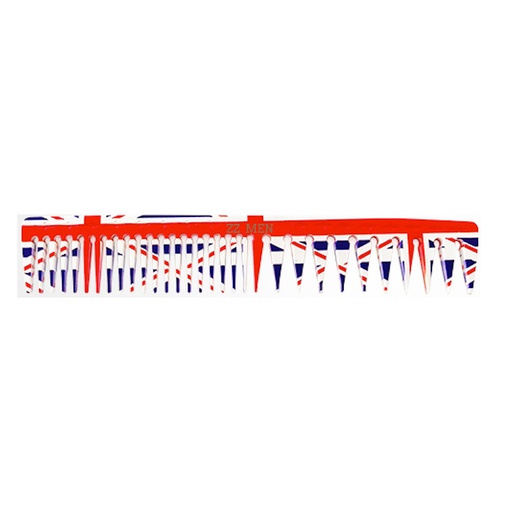 [ZZPEI44490 31113] PEINE DOBLE BATIDOR UNION JACK LINE Nº 5 - ZZ MEN
