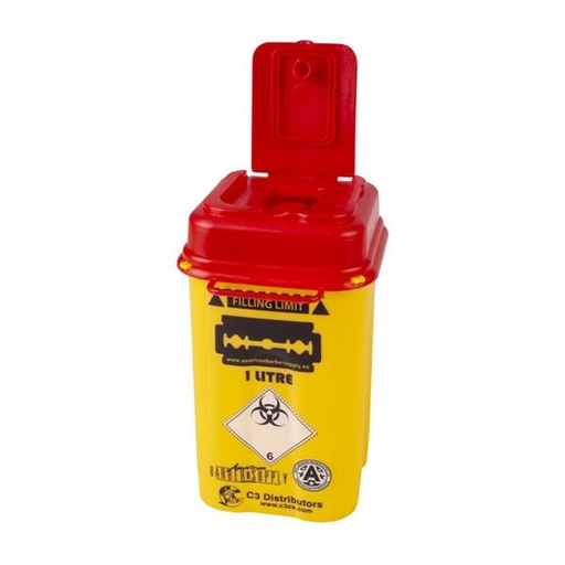 [H0501100] CONTENEDOR CUCHILLAS USADAS AMARILLO - FAMA FABRÉ