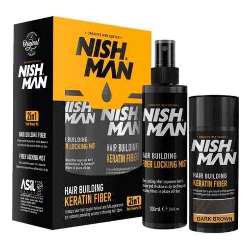 [NMN-160-DAR] KIT KERATINA 2en1 CASTAÑO OSCURO - NISHMAN