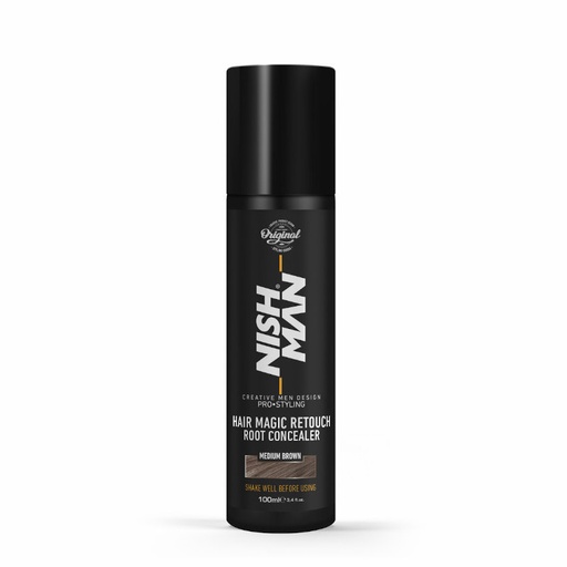 [NM-MR100-MED] SPRAY COLOR MEDIUM BROWN MAGIC 100ML - NISHMAN
