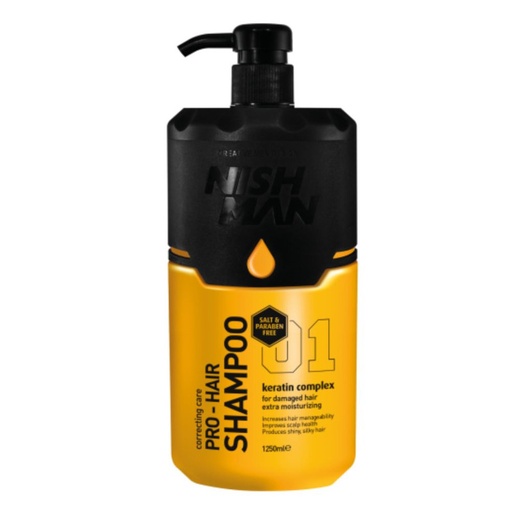 [NMN-117-1250] CHAMPÚ CABELLO SIN SAL/PARABENOS 1250ml - NISHMAN 