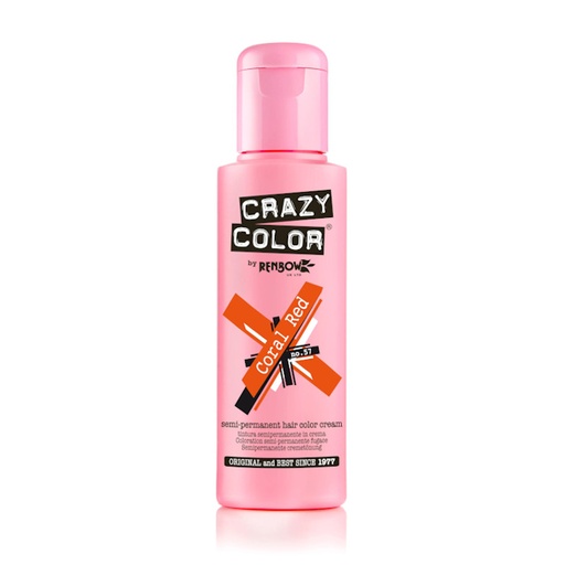 [CC002247] TINTE SEMIPERMANENTE Nº57 CORAL RED 100ml - CRAZY COLOR