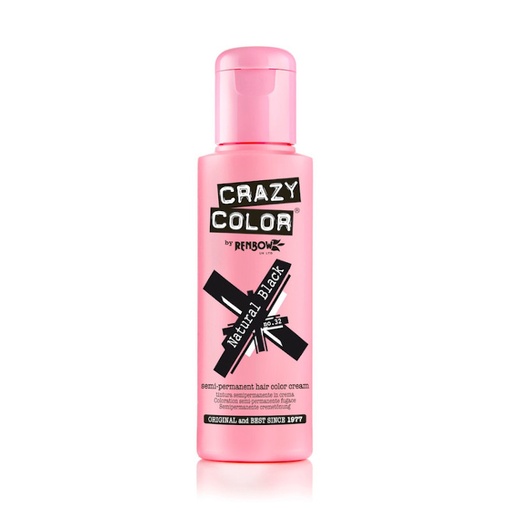 [CC002284 12374] TINTE SEMIPERMANENTE Nº32 NATURAL BLACK 100ml - CRAZY COLOR