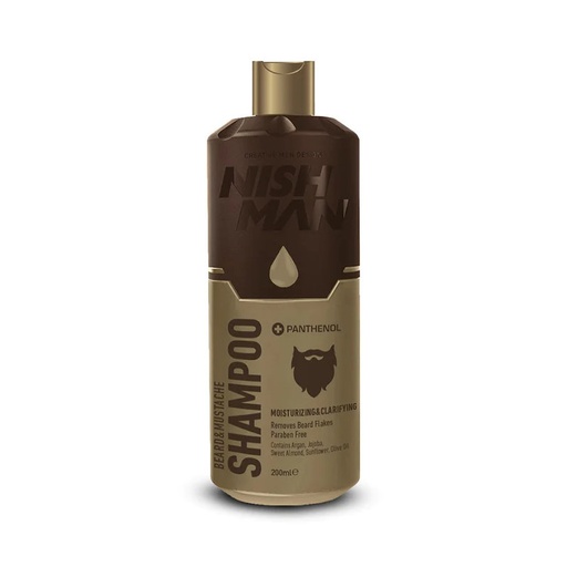 [NMN-142-SHA] CHAMPÚ BARBA & BIGOTE ARGÁN 200ml - NISHMAN