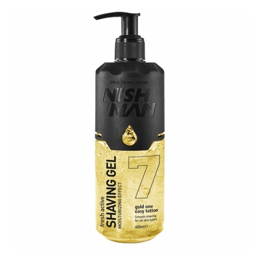 [NMN-113-07] GEL AFEITADO Nº7 GOLD ONE 400ml - NISHMAN