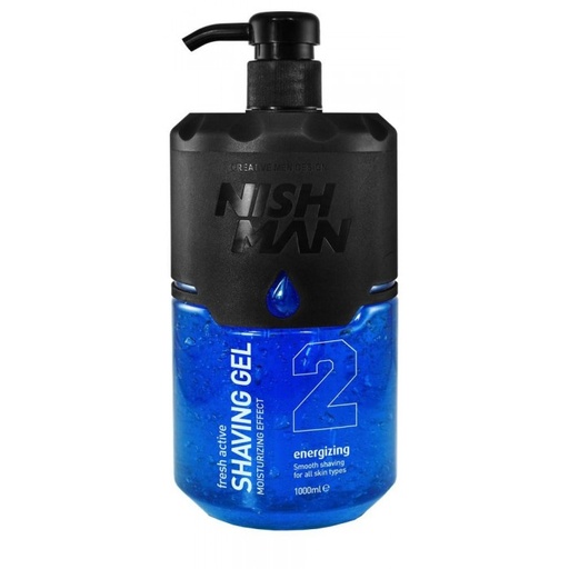 [NMN-114-02] GEL AFEITADO N2 AZUL 1 LITRO - NISHMAN