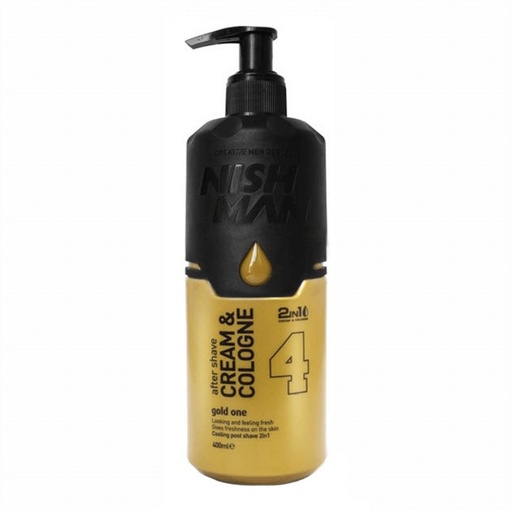 [NMN-108-04] AFTER SHAVE CREAM & COLOGNE GOLD ONE 400ml - NISHMAN