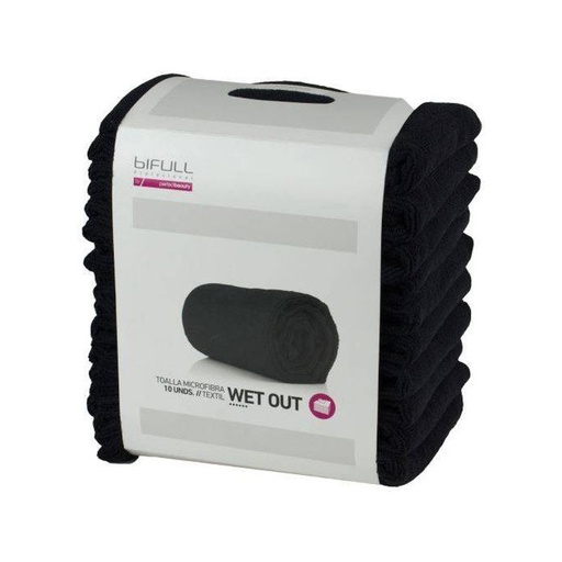 [13550] 10 TOALLAS MICROFIBRA WET OUT NEGRA - BIFULL