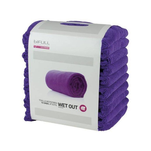 [BFTEX40855 13552] 10 TOALLAS MICROFIBRA WET OUT MORADA - BIFULL