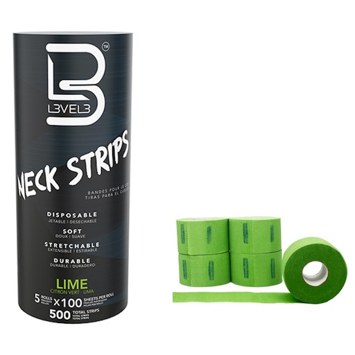 [R029G 42682] 5 ROLLOS PAPEL CUELLO VERDE LIMA - L3VEL3