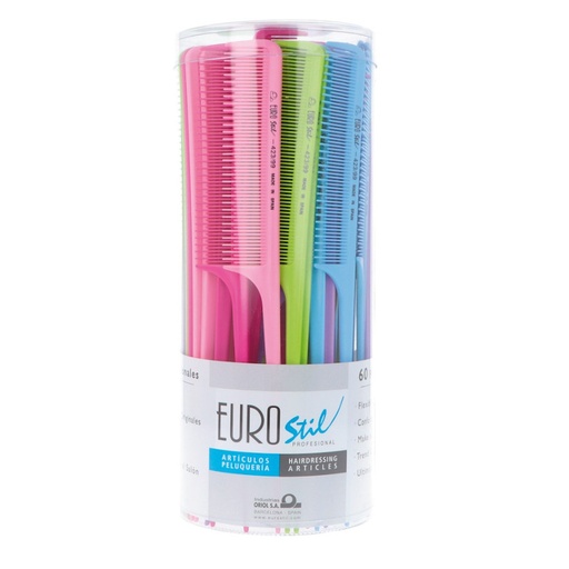 [03251] BOTE 60 PEINES COLORES MOD.423 - EUROSTIL
