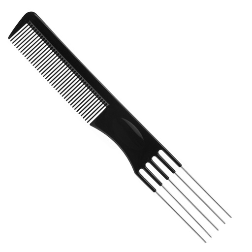 [00461] PEINE 5 PUAS HIERRO 19.5CM NEGRO - EUROSTIL