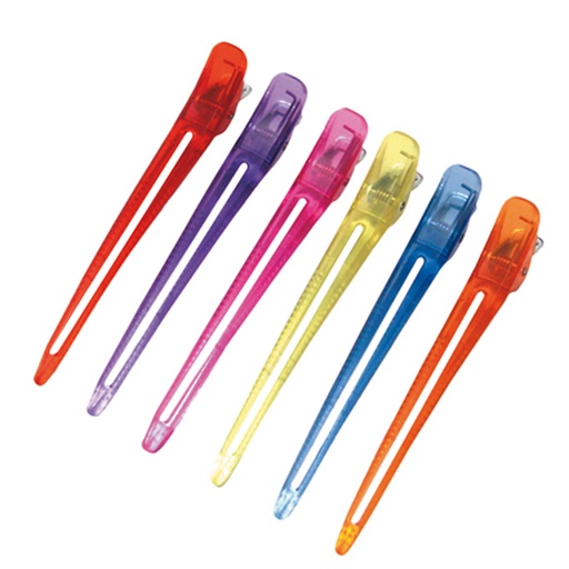 [02524/99   ] BOLSA 6 PINZAS GRANDES METAL-PLASTICO COLORES - EUROSTIL