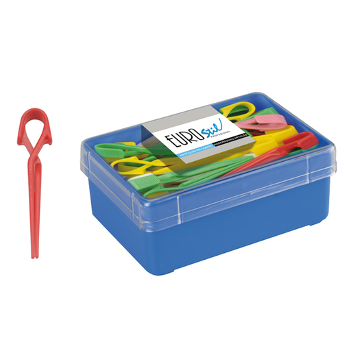 [00066] CAJA 60 PINZAS PLÁSTICO GRANDES 6.53CM - EUROSTIL