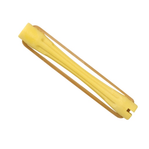 [01555] BOLSA 100 BIGUDIS PLÁSTICO AMARILLO N.2 Ø8.9 - EUROSTIL