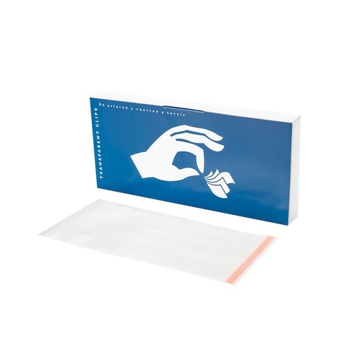 [01025] CAJA 100 U.TRANSPARENT CLIPS - EUROSTIL