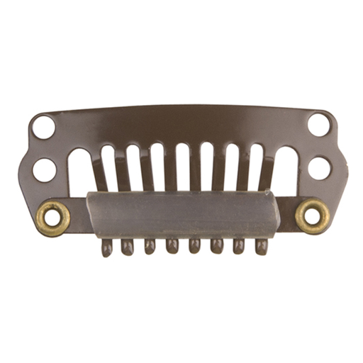[03270] BOLSA 4 CLIPS EXTENSIONES 2,8CM MEDIANOS MARRÓN - EUROSTIL