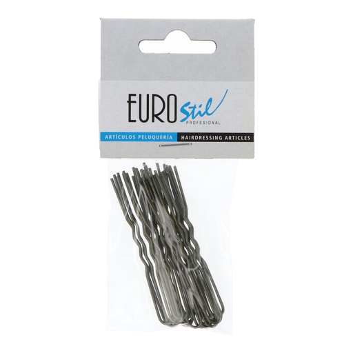 [07131/50   ] BOLSA 20 HORQUILLAS INVISIBLES NEGRAS 65MM - EUROSTIL