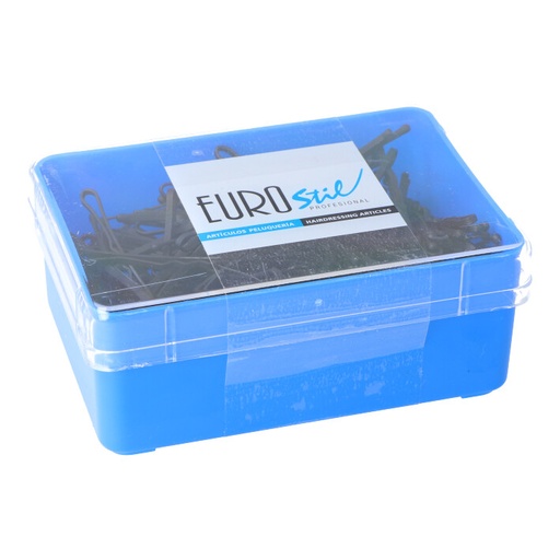 [07134/50   ] CAJA 200 CLIPS MATE ONDULADOS NEGRO 65MM - EUROSTIL