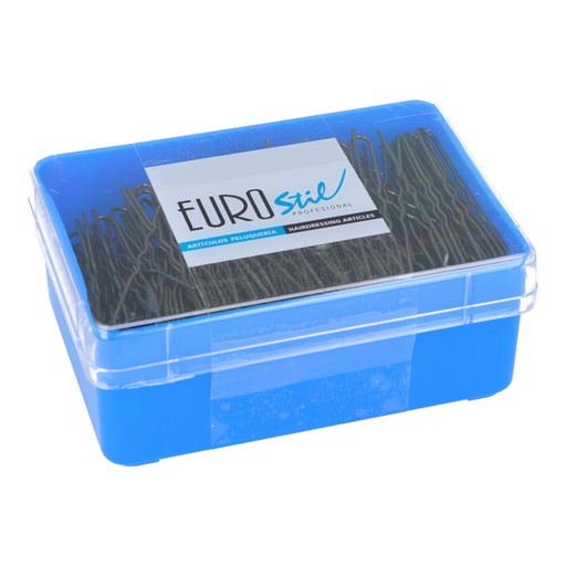 [07132/50   ] CAJA 400 HORQUILLAS INVISIBLES NEGRAS 65MM - EUROSTIL