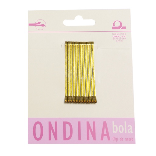 [01603/50   ] CARTON 12 CLIPS BOLA NEGRO 50MM - ONDINA