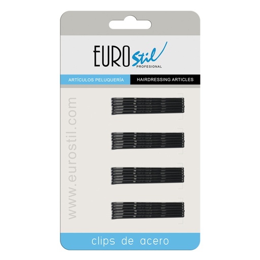 [01609] CARTON 24 CLIPS ONDULADOS BRONCE 50MM - EUROSTIL
