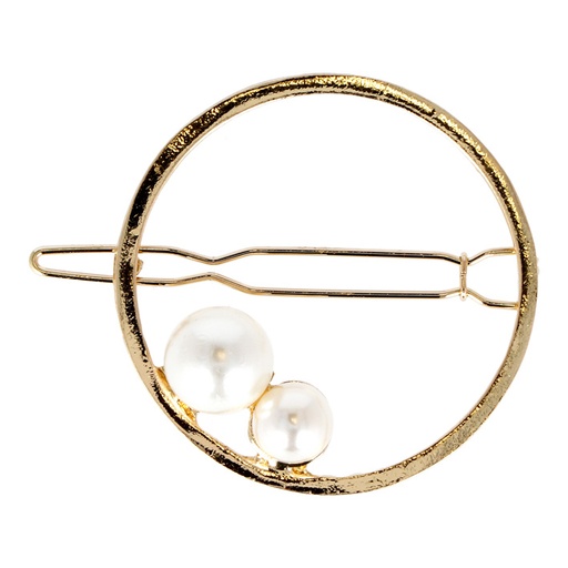 [06941] CLIP 2UD ARO DORADO CON PERLAS - EUROSTIL