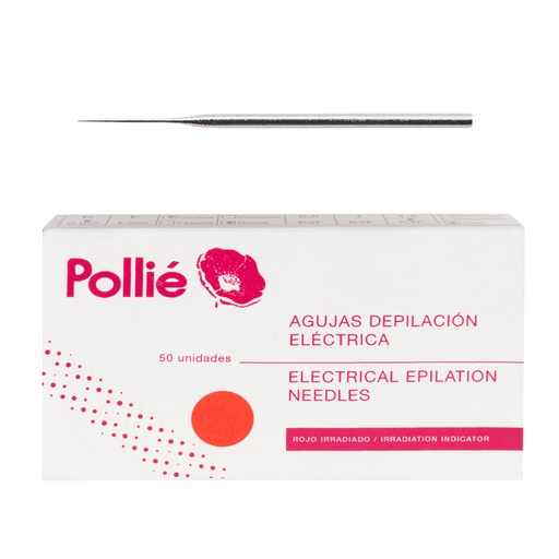 [02967] 50 AGUJAS DEPILACION CONICAS 1,5MM RECTA INOX - POLLIÉ