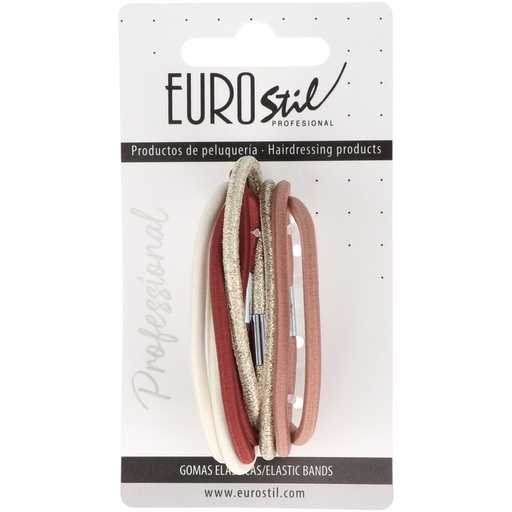 [07450] CARTON 8 GOMAS GRUESAS COLITA COLOR TIERRA - EUROSTIL