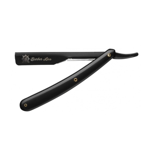 [06435] NAVAJA NEGRA MANGO PLÁSTICO - BARBER LINE
