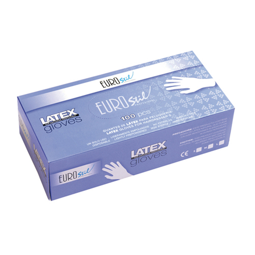[01670] CAJA 100 GUANTES TALLA L LATEX BLANCO - EUROSTIL