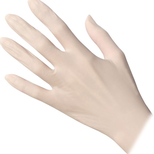 [01669] CAJA 100 GUANTES TALLA M LATEX BLANCO - EUROSTIL