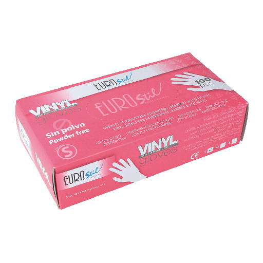 [06690] CAJA 100 GUANTES TALLA M VINILO SIN POLVO - EUROSTIL