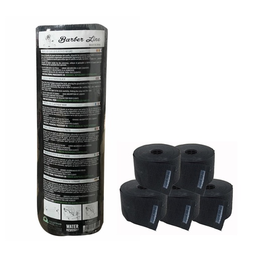 [06927] PAPEL DE CUELLO NEGRO 5 ROLLOS - RAGNAR