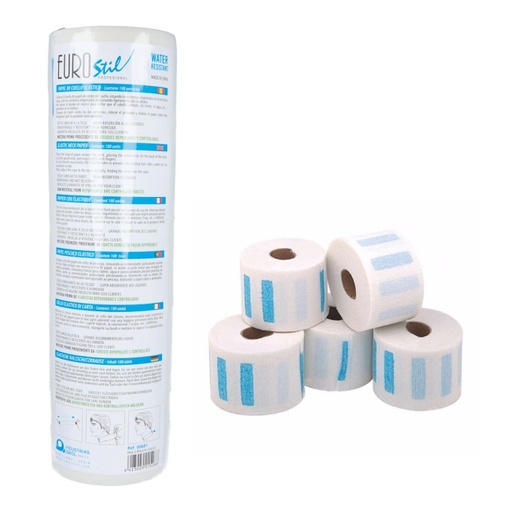 [00681  GF8410] ROLLOS PAPEL CUELLO BLANCO 5X100 - EUROSTIL