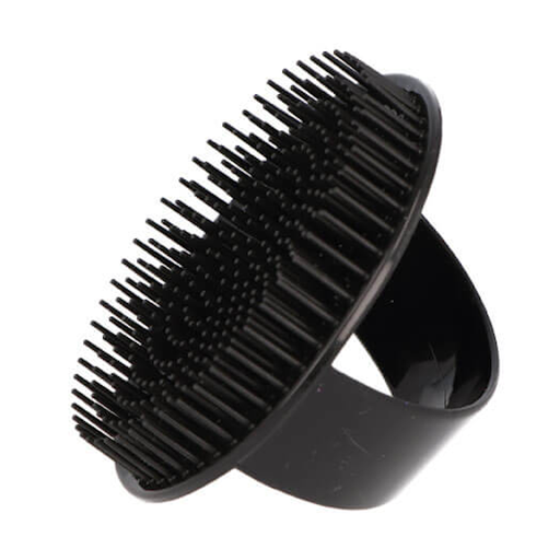 [07291/50   ] CEPILLO PARA CHAMPU MASAJEADOR NEGRO - EUROSTIL