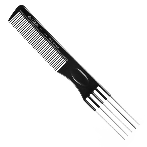 [00128] PEINE AHUECADOR 5 PUAS HIERRO 19,5CM NEGRO - EUROSTIL