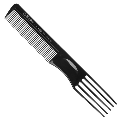 [00404/50   ] PEINE AHUECADOR CURVADO NEGRO 19CM - EUROSTIL
