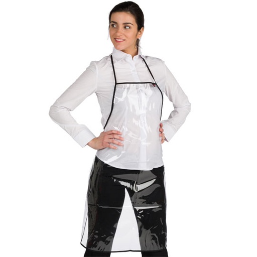 [06555] DELANTAL TRANSPARENTE / NEGRO T.ÚNICA - EUROSTIL