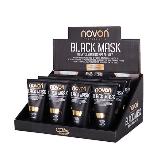 [ZZNOV44843  33053] EXPOSITOR MASCARILLA FACIAL NEGRA BLACK MASK DEEP 12UD - NOVON
