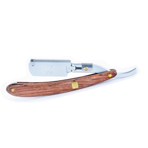 [ZZCOR43840 25670] NAVAJA CORTE ARTISAN DE PRECISIÓN MANGO MADERA MARRÓN - ZZ MEN