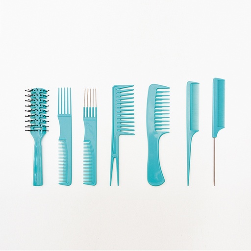 [BFPEI42875 21385] SET 7 PEINES Y FUNDA GEA BLUE - BIFULL